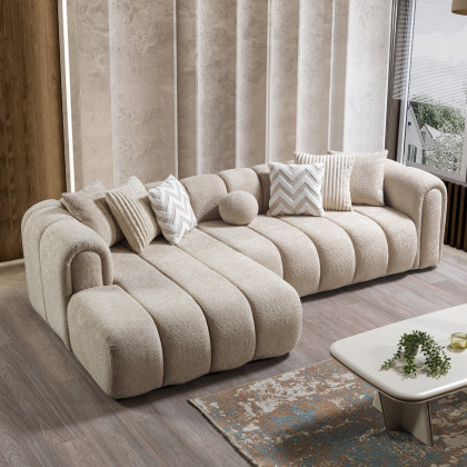Nova - Lis Sand Boucle LAF 115" Sectional