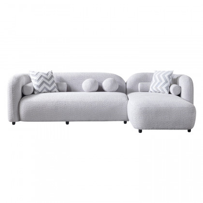 Nova - Liva Gray Boucle RAF 110" Sectional