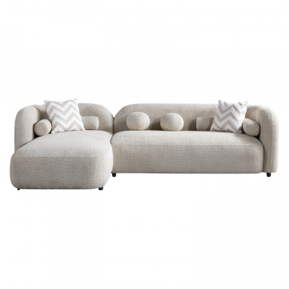 Nova Liva Sand Boucle LAF 110" Sectional