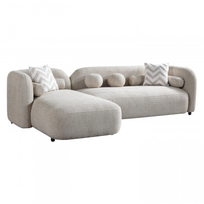 Nova Liva Sand Boucle LAF 110" Sectional