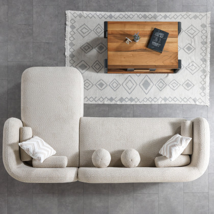 Nova Liva Sand Boucle RAF 110" Sectional