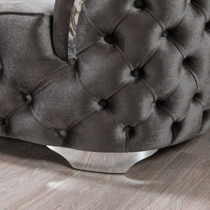 Nova - Lupino Gray Velvet Sofa 95" & Loveseat 82"