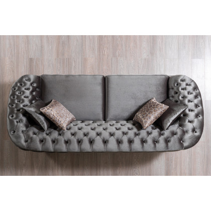 Nova - Lupino Gray Velvet Sofa 95" & Loveseat 82"