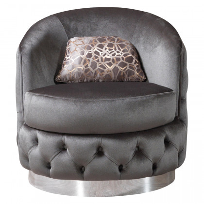 Nova - Lupino Gray Velvet Sofa 95" & Loveseat 82"