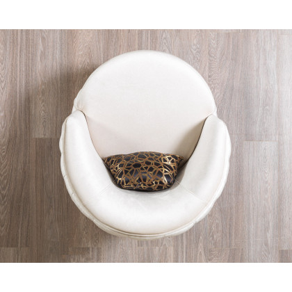 Nova Lupino Ivory Velvet Chair