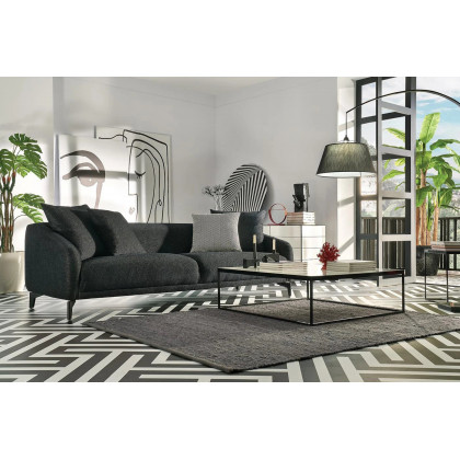Nova - Maison 3-Seater Sofa in Black