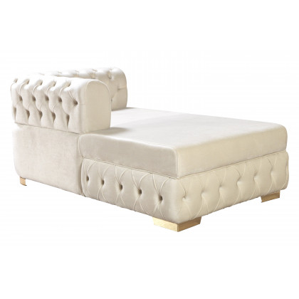 Nova - Matilda Velvet Double Chaise Sectional in Ivory
