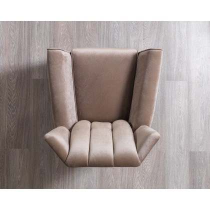 Nova Merida Coffee Velvet Chair