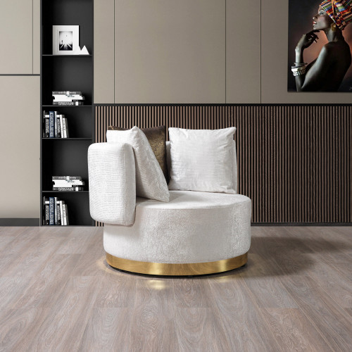 Nova Michelle Velvet Chair - Ivory