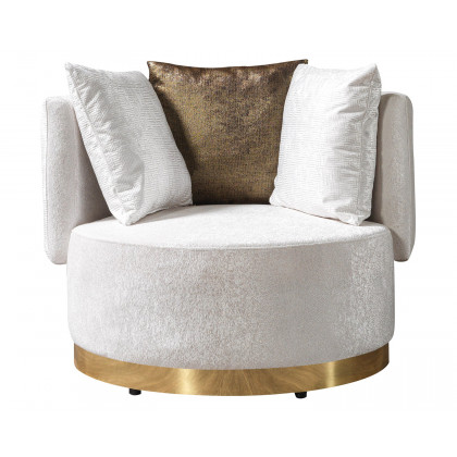 Nova Michelle Velvet Chair - Ivory