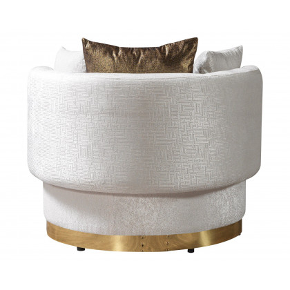 Nova Michelle Velvet Chair - Ivory