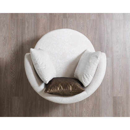 Nova Michelle Velvet Chair - Ivory
