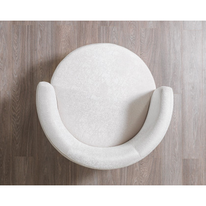 Nova Michelle Velvet Chair - Ivory