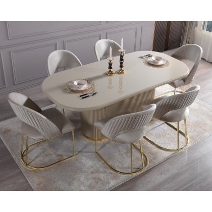 Nova - Milena Ivory Dining Chair, Set of 2