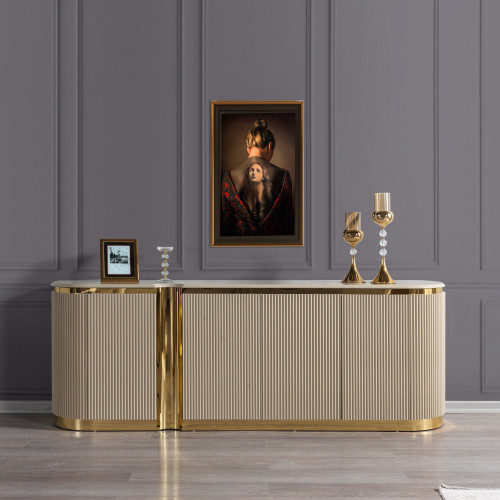 Nova - Milena Dining Server in Ivory