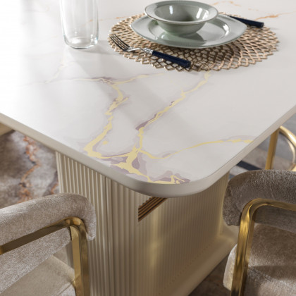 Nova - Santana Ivory 7-Piece Dining Set