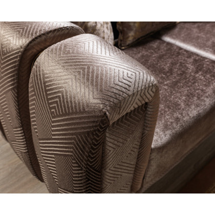 Nova Santana Velvet Sofa & Loveseat - Coffee