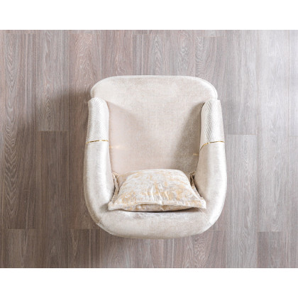 Nova Santana Velvet Sofa & Loveseat - Ivory
