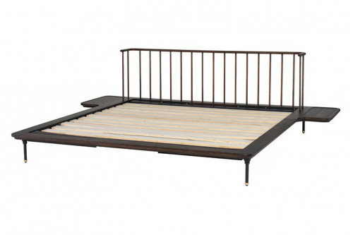 Nuevo™ Distrikt Bed King Bed - Smoked Oak Frame