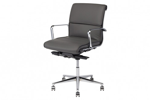 Nuevo™ Lucia Office Chair - Gray Naugahyde Seat, L23'' x W26'' x H36-39''