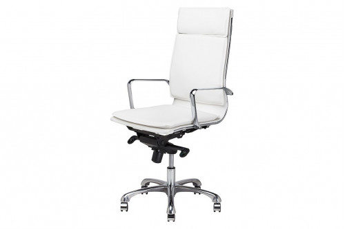 Nuevo™ Carlo Office Chair - White Naugahyde Seat
