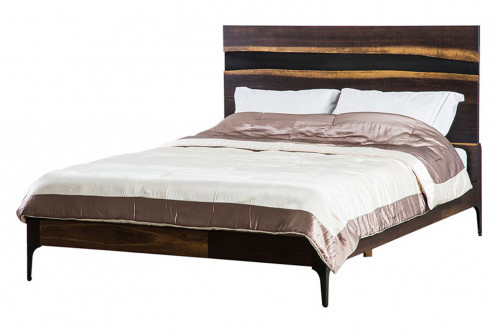 Nuevo™ Prana King Bed - Seared Oak Headboard