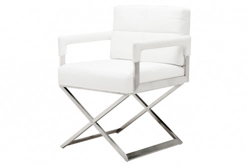 Nuevo™ - Jack Dining Chair White Naugahyde Seat