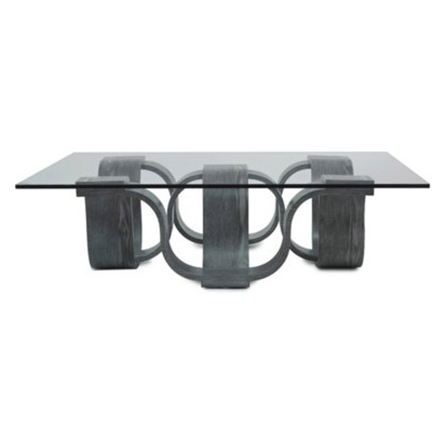 Oggetti Square Cocktail Table - Gray, Only Base