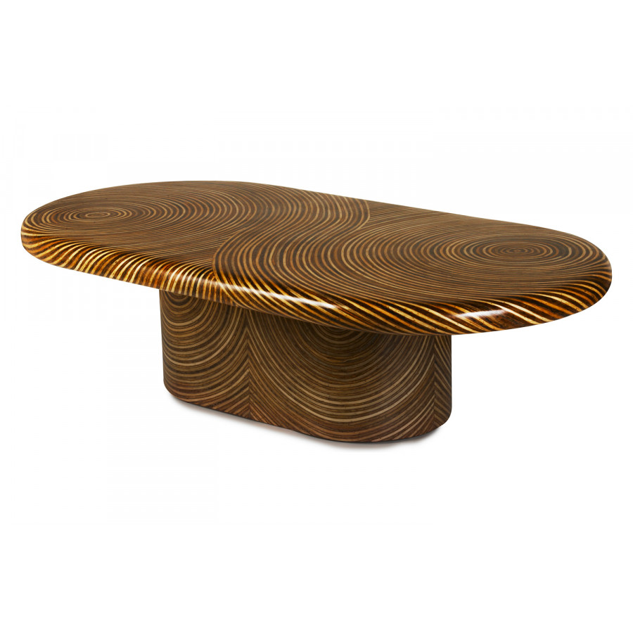 Oggetti Showtime Ribbon Cocktail Table - Showtime veneer, Oval