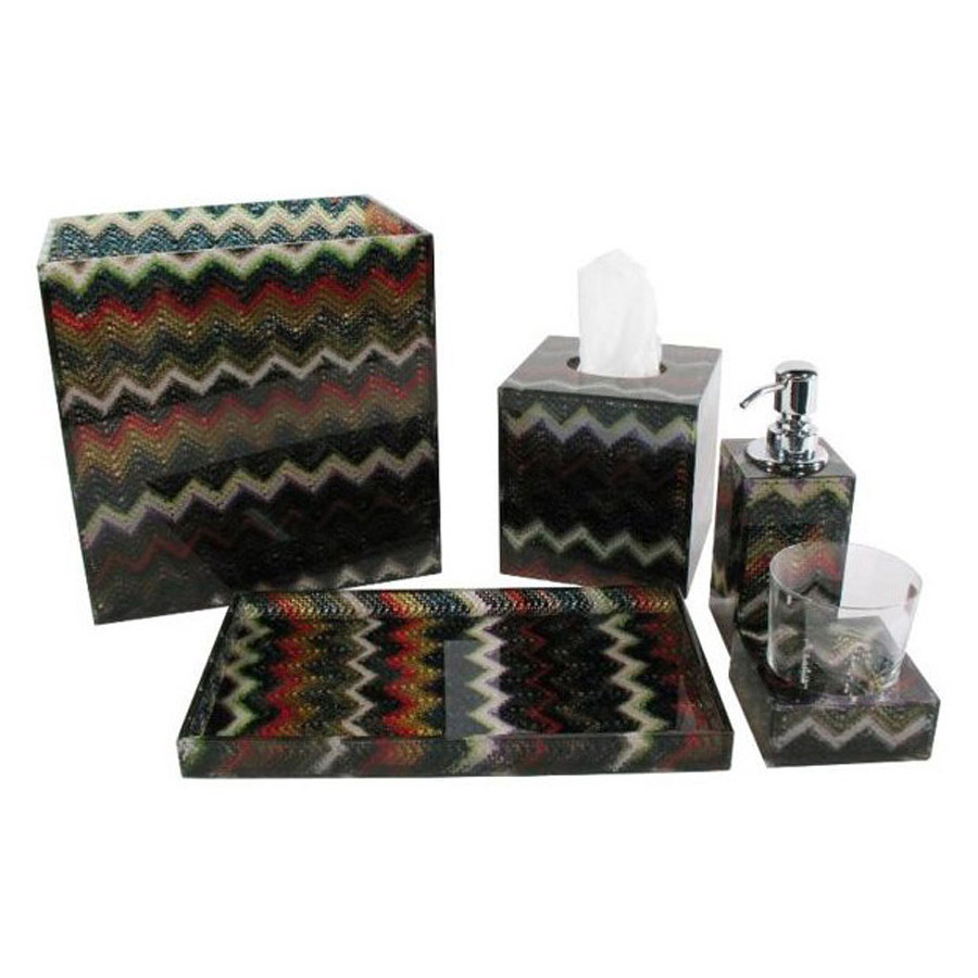 Oggetti Water Chevron Bath Tissue Holder - Colorful