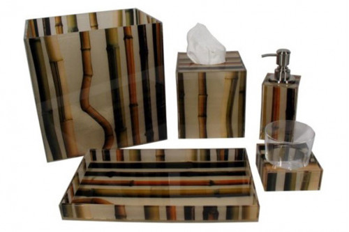 Oggetti™ Bamboo Bath Glass Holder - Colorful Bamboo