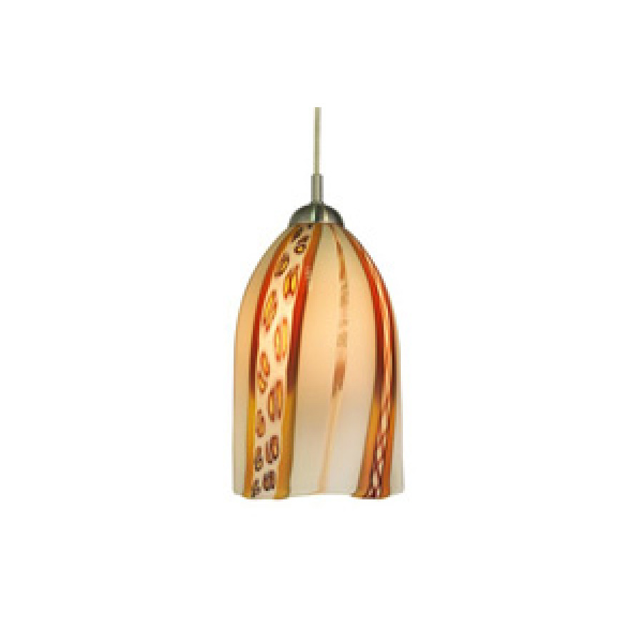Oggetti Fiore Pendant E26 - White, no Canopy, Satin Nickel