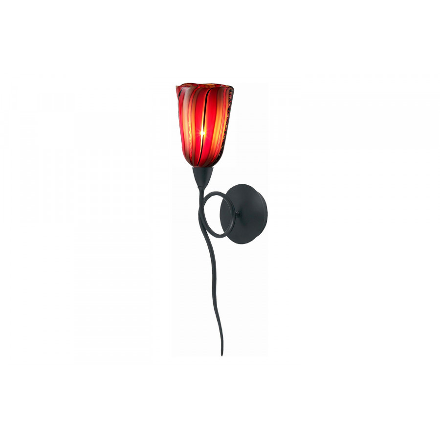 Oggetti Fiore Short Sconce - Red, Dark Bronze