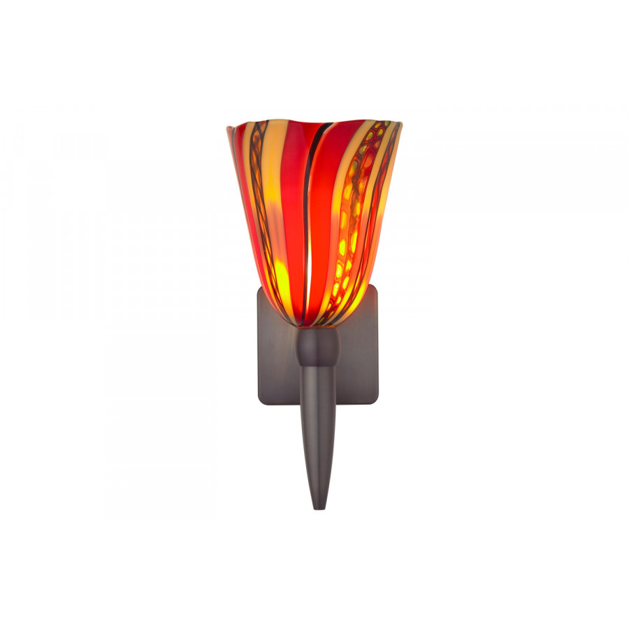 Oggetti Fiore Torch Sconce - Red, Dark Bronze