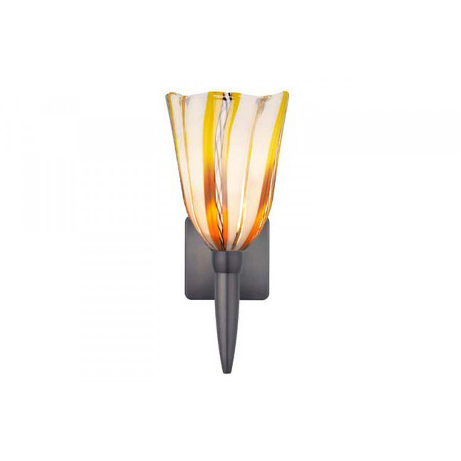 Oggetti Fiore Torch Sconce - White, Dark Bronze