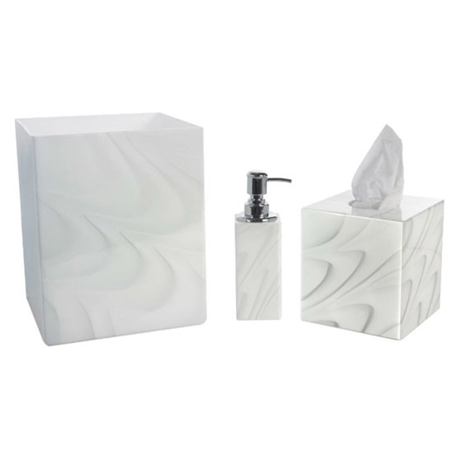 Oggetti Italia Bath Soap Dispenser - White/Gray/Satin Nickel