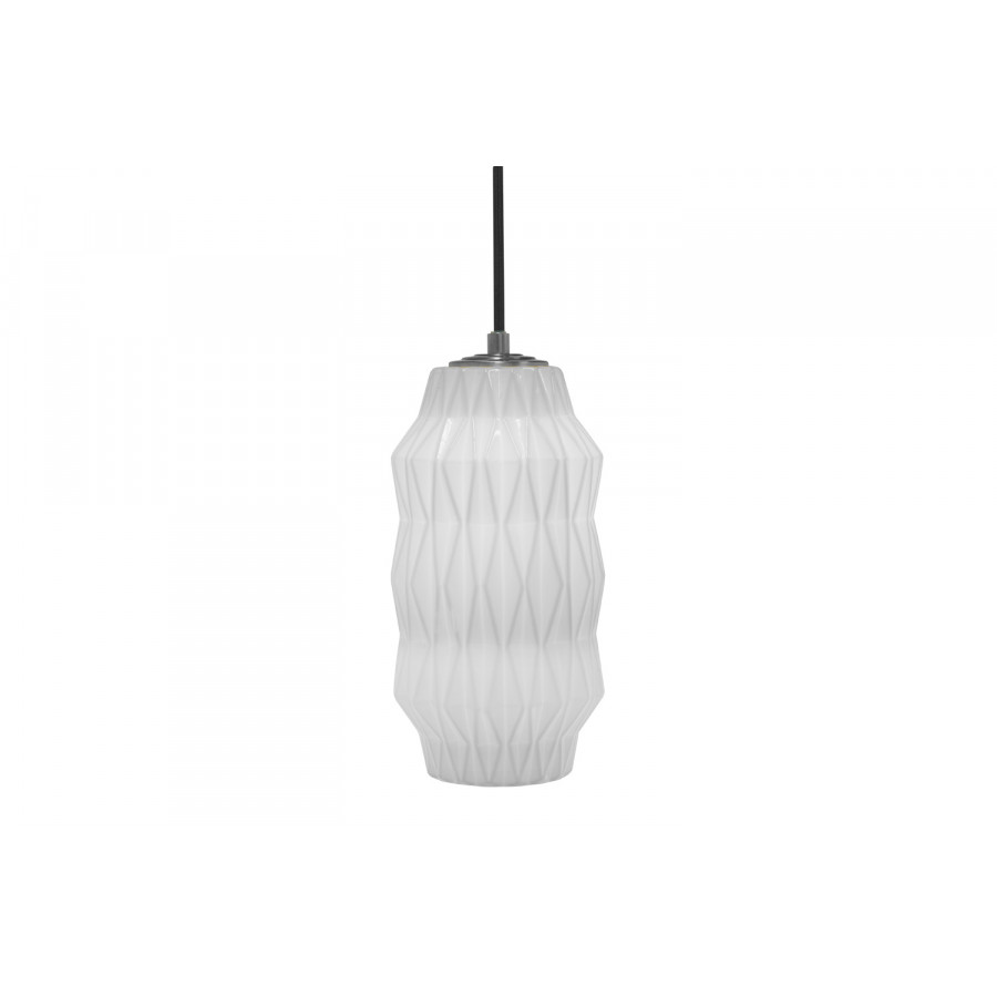 Oggetti Mimo Faceted Pendant - White, Gun Metal