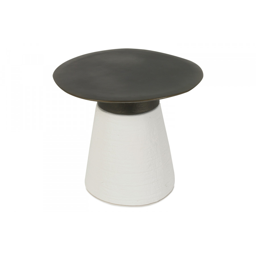 Oggetti Conc Occasional Table - White, Low