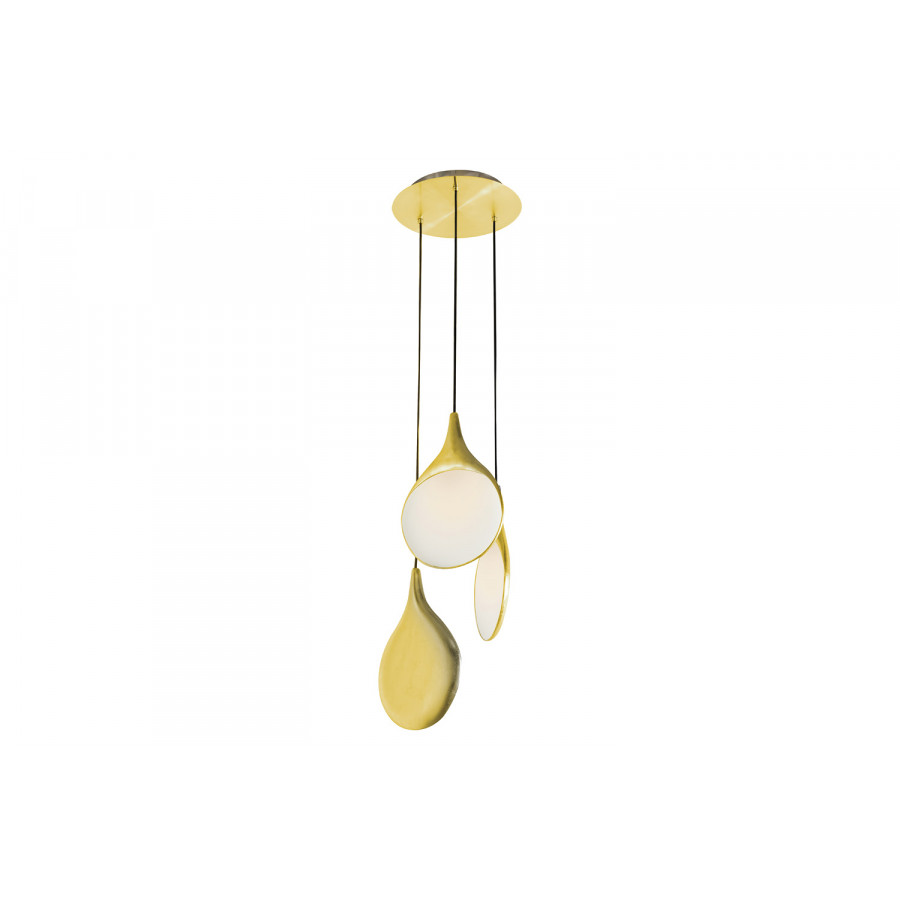 Oggetti Stillabunt 3-Port Chandelier - Gold