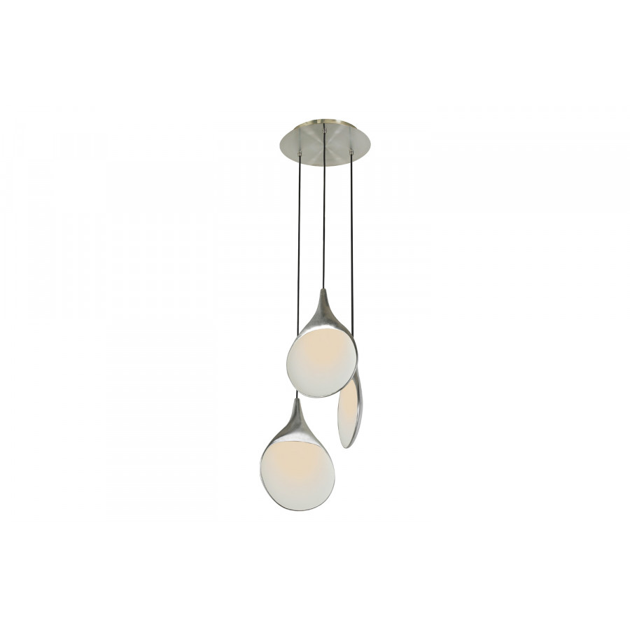 Oggetti Stillabunt 3-Port Chandelier - Silver