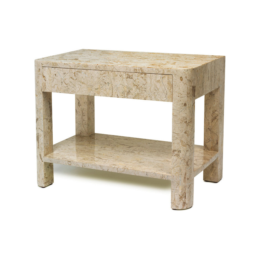 Oggetti Cleo Nightstand - Fossilized Stone