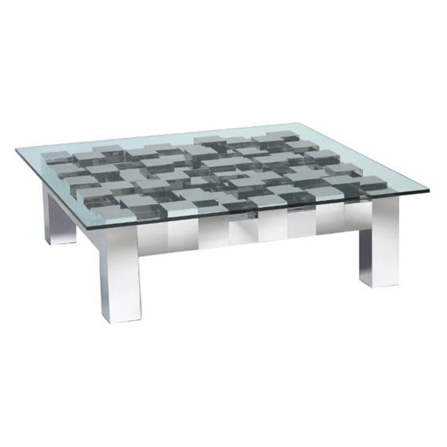 Oggetti Flash Cocktail Table Square - Stainless steel, only Base