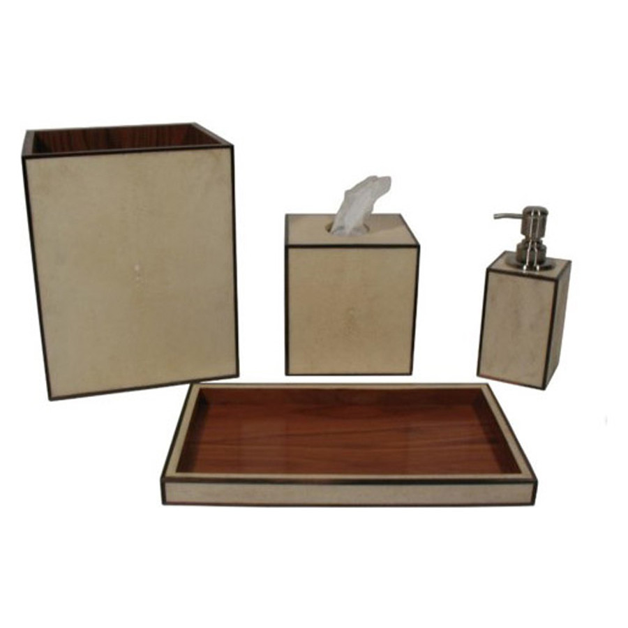 Oggetti Snakeskin Bath Tissue Holder - Antique White/Natural Snakeskin