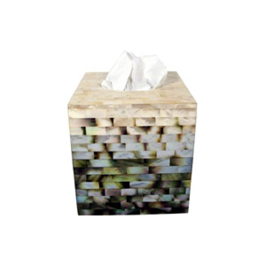 Oggetti Pearls Bath Tissue Holder - White/Gray