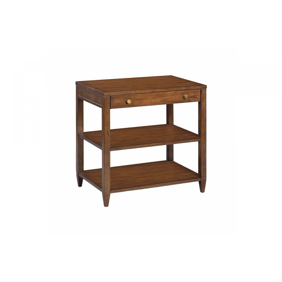Oliver Wallace Wide Side Table - Rustic