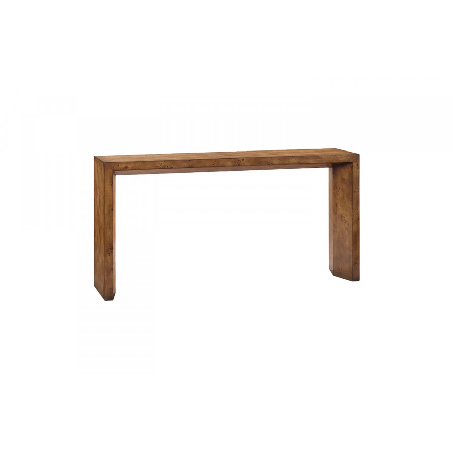 Oliver Ashton Console Table - Rustic/Mappa Burl Veneer