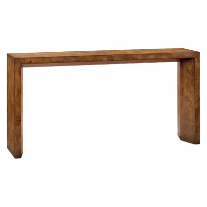 Oliver Ashton Console Table - Rustic/Mappa Burl Veneer