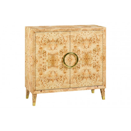 Oliver Bruce Cabinet - Clear/Mappa Burl Veneer