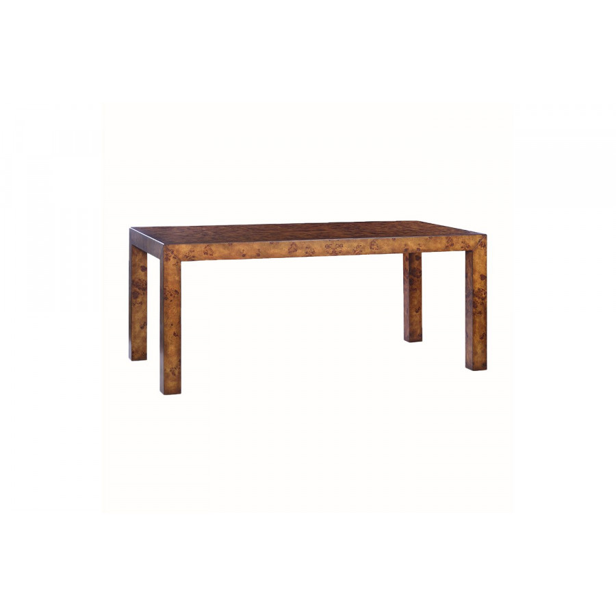 Oliver - Parson Dining Table in Rustic/Mappa Burl Veneer