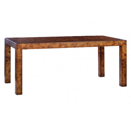 Oliver - Parson Dining Table in Rustic/Mappa Burl Veneer